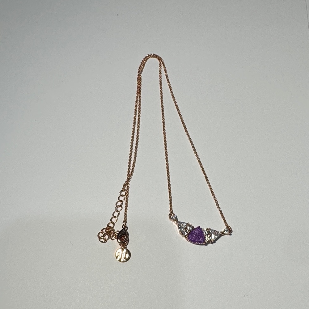 Bomb Party Purple and Rose Gold Necklace